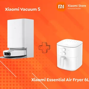 Xiaomi Robot Vacuum 5 US White_ + Xiaomi Air Fryer Essential 6L US