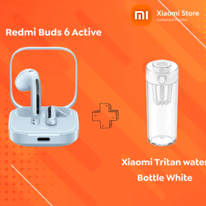 Redmi Buds 6 Active Transparent + Xiaomi Tritan water Bottle White