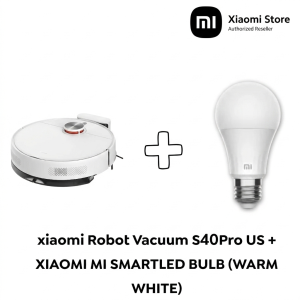 xiaomi Robot Vacuum S40Pro US + XIAOMI MI SMARTLED BULB (WARM WHITE)